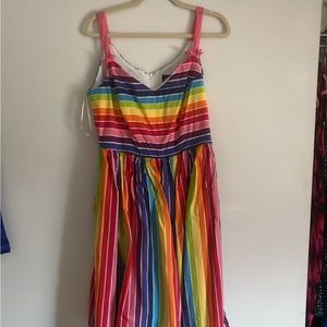 Hell Bunny pin up rainbow dress 2xl uk 18